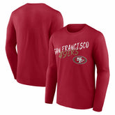 San Francisco 49ers Hustle Long Sleeve T-Shirt Scarlet | NFL