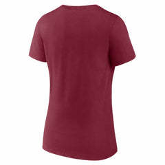 Washington Commanders Women's Hustle V-Neck T-Shirt Burgundy | NFL