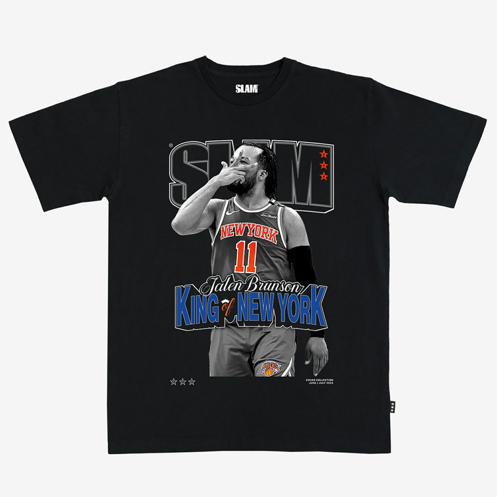 Jalen Brunson New York Knicks Unisex SLAM Cover T-Shirt Black - NBA