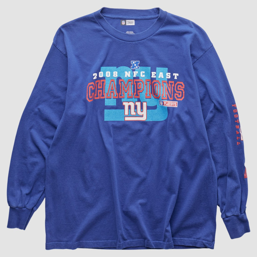 New York Giants NFL 2008 Long Sleeve T-shirt Blue Vintage | Fanatics