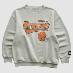 Cleveland Browns Starter 90s Pullover Sweatshirt Heather Gray Vintage | Fanatics