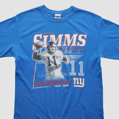 Phil Simms NFL 2000s T-shirt Blue Vintage | Fanatics