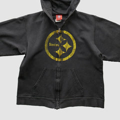 Pittsburgh Steelers NFL 2000s Hooded Full Zip Sweatshirt Black Vintage | Fanatics