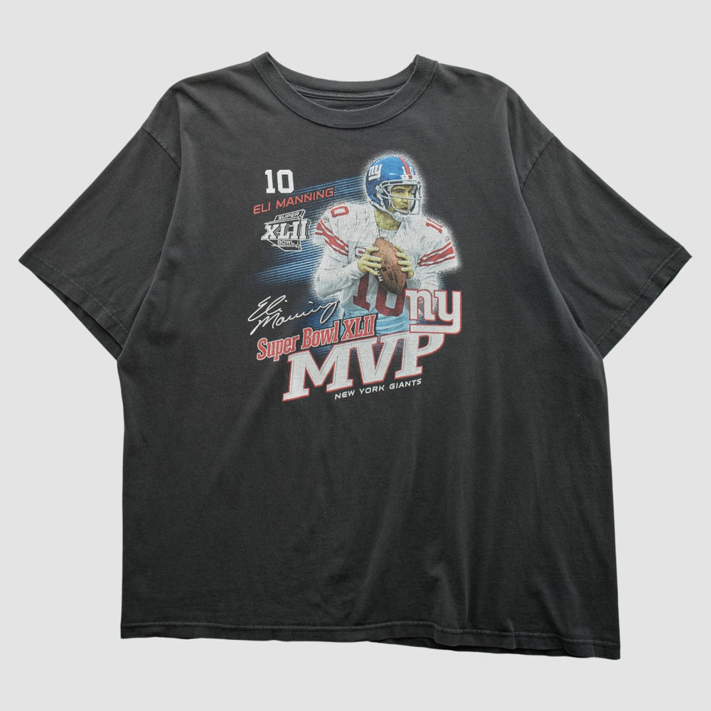 Superbowl XLII MVP Reebok 2008 T-shirt Black Vintage | Fanatics