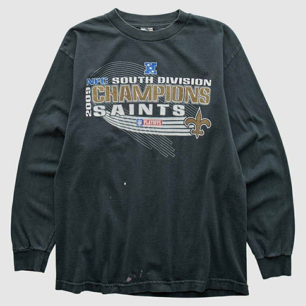 New Orleans Saints Alstyle Apparel 2009 Long Sleeve T-shirt Black Vintage | Fanatics