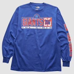 New York Giants NFL 2000s Long Sleeve T-shirt Blue Vintage | Fanatics
