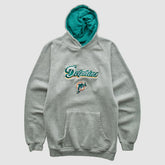 Miami Dolphins NFL 2000s Hooded Pullover Sweatshirt Heather Gray Vintage | Fanatics