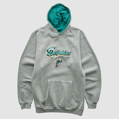 Miami Dolphins NFL 2000s Hooded Pullover Sweatshirt Heather Gray Vintage | Fanatics