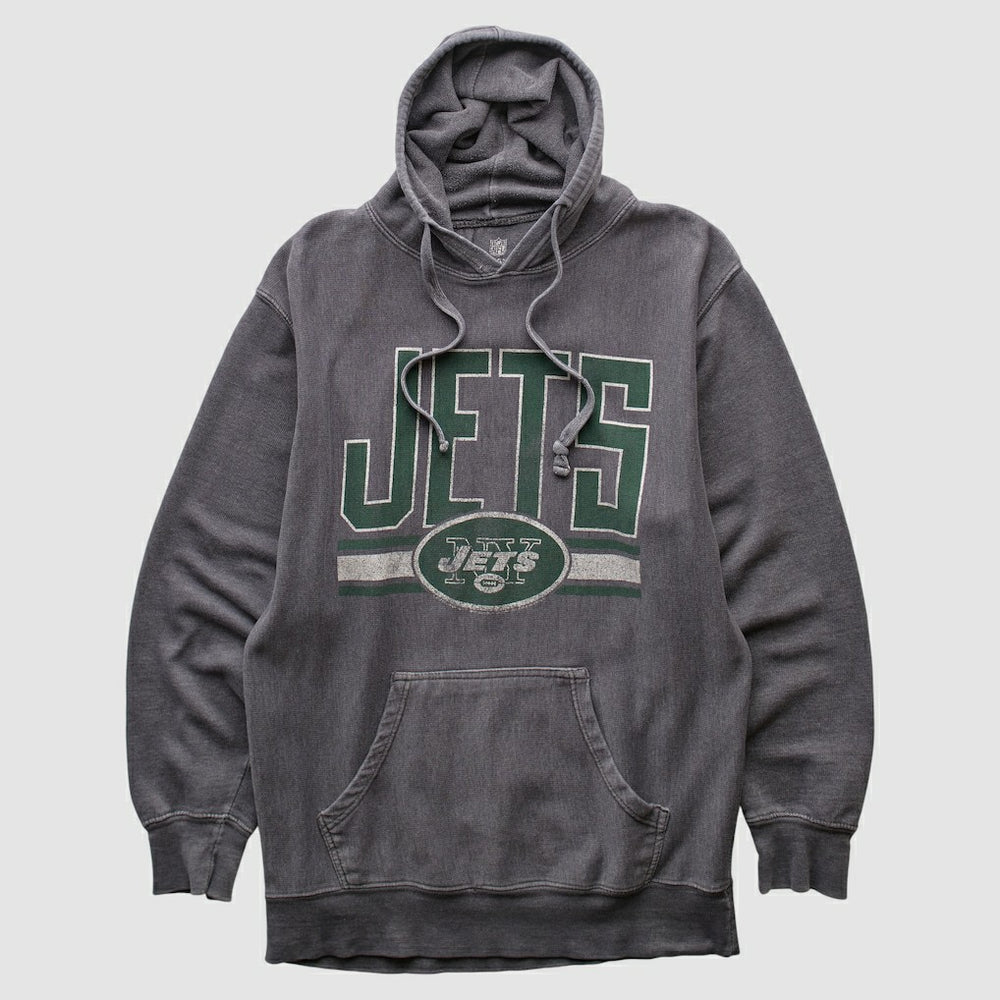 New York Jets NFL 2010s Hooded Pullover Sweatshirt Dark Heather Gray Vintage | Fanatics