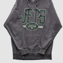 New York Jets NFL 2010s Hooded Pullover Sweatshirt Dark Heather Gray Vintage | Fanatics