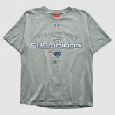 New England Patriots Reebok 2002 T-shirt Heather Gray Vintage | Fanatics