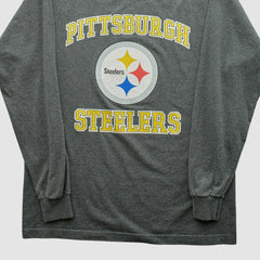 Pittsburgh Steelers 2000s Long Sleeve T-shirt Dark Heather Gray Vintage | Fanatics