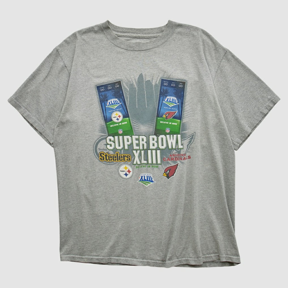 NFL Super Bowl XLIII NFL 2009 T-shirt Heather Gray Vintage | Fanatics