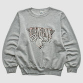 Cleveland Browns Champion 90s Pullover Sweatshirt Heather Gray Vintage | Fanatics