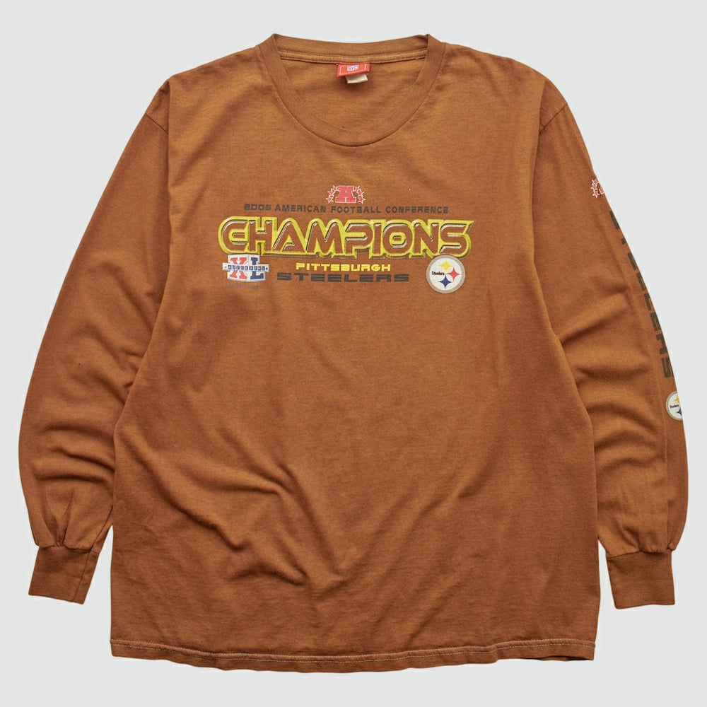 Pittsburgh Steelers NFL 2006 Long Sleeve T-shirt Brown Vintage | Fanatics