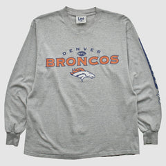 Denver Broncos Lee Apparel 2000s Long Sleeve T-shirt Heather Gray Vintage | Fanatics