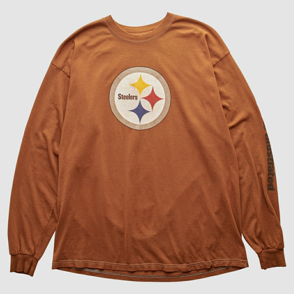 Pittsburgh Steelers Gildan 2000s Long Sleeve T-shirt Brown Vintage | Fanatics