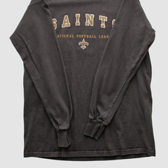 New Orleans Saints NFL 2000s Long Sleeve T-shirt Charcoal Vintage | Fanatics
