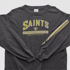 New Orleans Saints NFL 2000s Long Sleeve T-shirt Charcoal Vintage | Fanatics