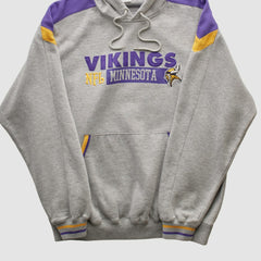 Minnesota Vikings NFL 2000s Hooded Pullover Sweatshirt Heather Gray Vintage | Fanatics