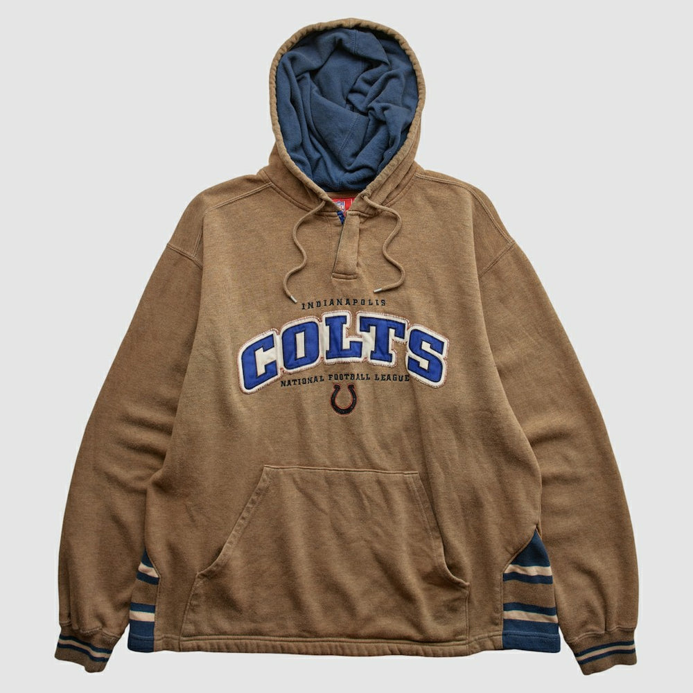 Indianapolis Colts NFL 2000s Hooded Pullover Sweatshirt Tan Vintage | Fanatics