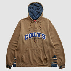 Indianapolis Colts NFL 2000s Hooded Pullover Sweatshirt Tan Vintage | Fanatics