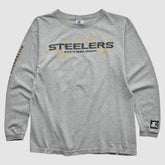Pittsburgh Steelers Starter 90s Long Sleeve T-shirt Heather Gray Vintage | Fanatics