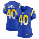 Jesse Luketa Los Angeles Rams Women's Team Game Jersey Royal | Nike for Sale