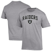 Las Vegas Raiders Champion Arch Over Logo T-Shirt Gray | NFL