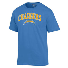Los Angeles Chargers Champion Arch Over Logo T-Shirt Powder Blue | NFL