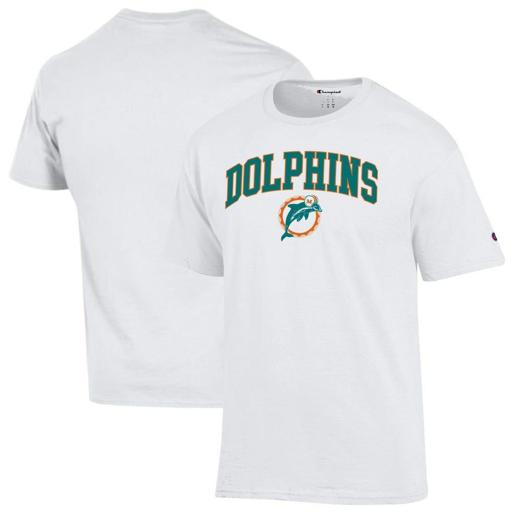 Miami Dolphins Champion Arch Over Logo T-Shirt White | NFL