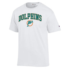 Miami Dolphins Champion Arch Over Logo T-Shirt White | NFL