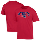 New England Patriots Champion Arch Over Logo T-Shirt Red | NFL
