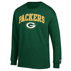 Green Bay Packers Champion Arch Over Logo Long Sleeve T-Shirt Green | NFL
