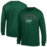 New York Jets Champion Arch Over Logo Long Sleeve T-Shirt Green | NFL