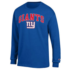 New York Giants Champion Arch Over Logo Long Sleeve T-Shirt Royal | NFL