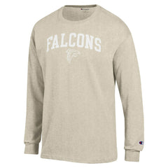 Atlanta Falcons Champion White Ink Jersey Long Sleeve T-Shirt Oatmeal | NFL