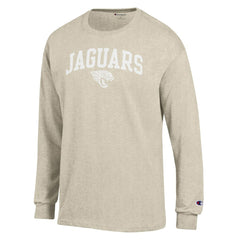 Jacksonville Jaguars Champion White Ink Jersey Long Sleeve T-Shirt Oatmeal | NFL