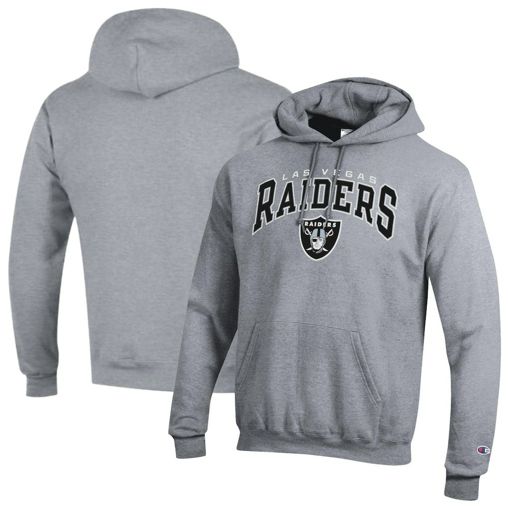 Las Vegas Raiders Champion Powerblend Arch over Logo Hoodie Gray | NFL