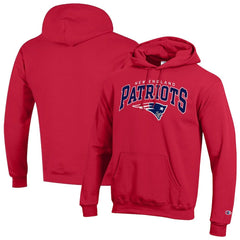 New England Patriots Champion Powerblend Arch over Logo Hoodie Red | NFL