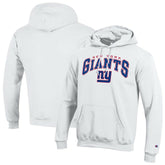 New York Giants Champion Powerblend Arch over Logo Hoodie White | NFL