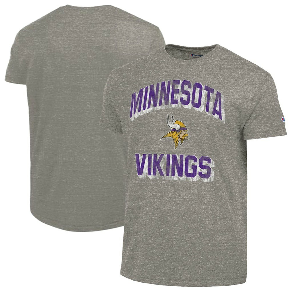 Minnesota Vikings Champion Ultimate Tri-Blend T-Shirt Heather Charcoal | NFL