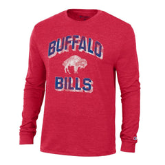 Buffalo Bills Champion Ultimate Tri-Blend Long Sleeve T-Shirt Red | NFL