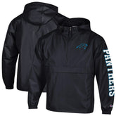Carolina Panthers Champion Packable Windbreaker Half-Zip Jacket Black | NFL
