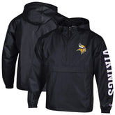 Minnesota Vikings Champion Packable Windbreaker Half-Zip Jacket Black | NFL