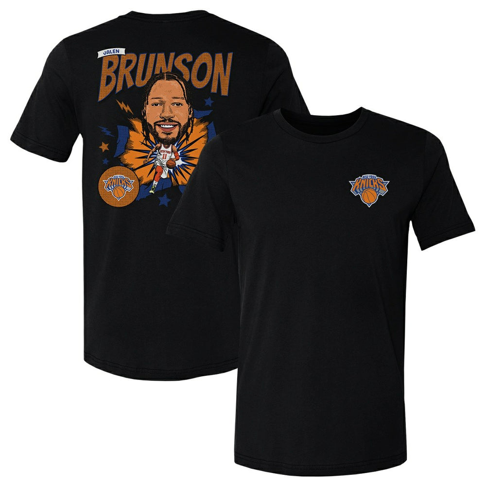 Jalen Brunson New York Knicks 500 Level Caricature T-Shirt Black - NBA