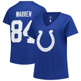 Tyler Warren Indianapolis Colts Women's Plus Size Name & Number V-Neck T-Shirt Royal | Fanatics