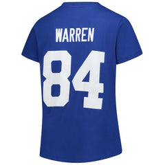 Tyler Warren Indianapolis Colts Women's Plus Size Name & Number V-Neck T-Shirt Royal | Fanatics