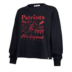 New England Patriots '47 Women's Team Collage Sydney Long Sleeve T-Shirt Navy | 47 brand