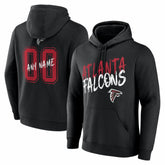 Atlanta Falcons Hustle Personalized Name & Number Hoodie Black | NFL